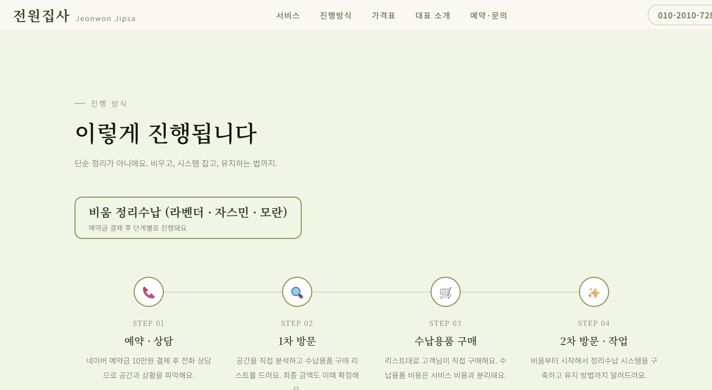 전원집사 진행 방식 4단계